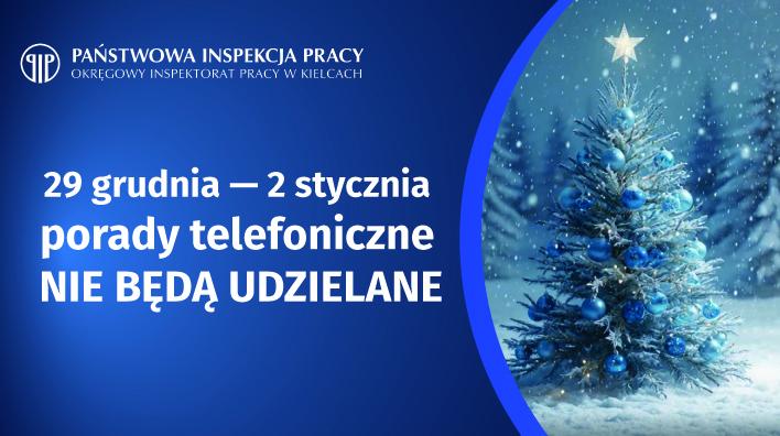 Przerwa świąteczna dot. porad telefonicznych