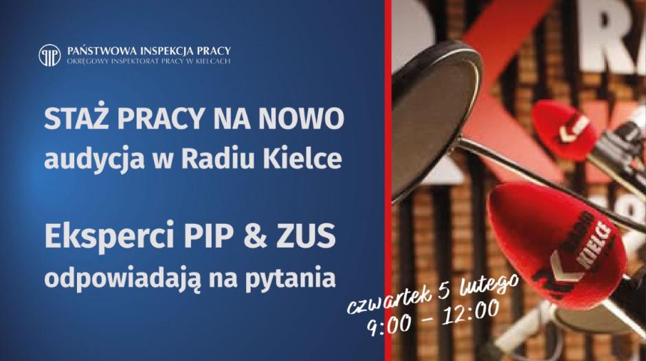 Staż pracy na nowo - audycja w Radiu Kielce